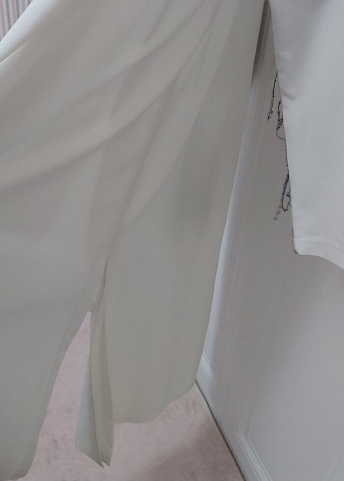 Ekru büyük beden tunik - Görsel 5