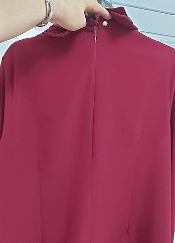 Vişne rengi bluz - Görsel 5