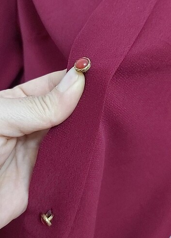 Vişne rengi bluz - Görsel 6