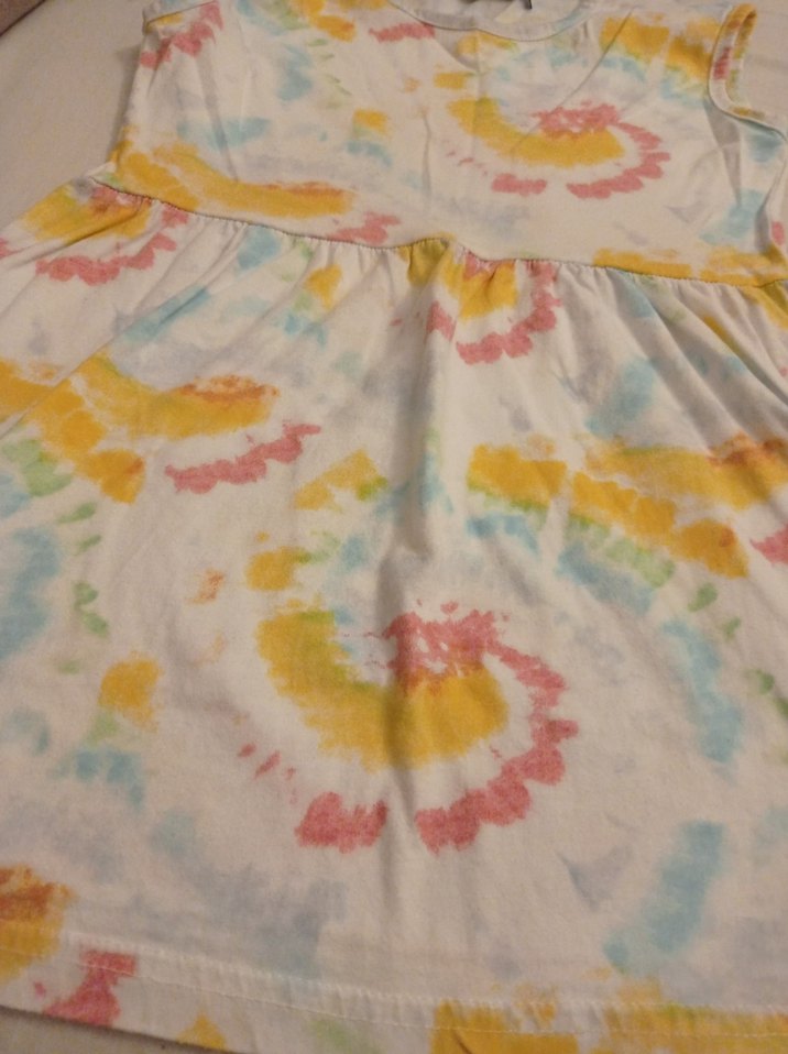 Kızlar için çok renkli bağlama desenli kolsuz elbise - Görsel 2