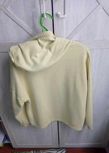 Kadın Sarı Kapüşonlu Sweatshirt - Görsel 2