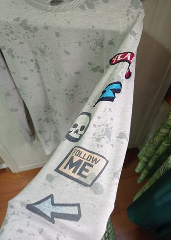 Erkek ÇocukGri Tie-Dye Pamuk Sweatshirt - Görsel 5