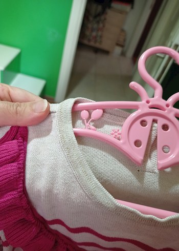 Kız Çocuk Renkli Çizgili Uzun Kollu Elbise - Görsel 5