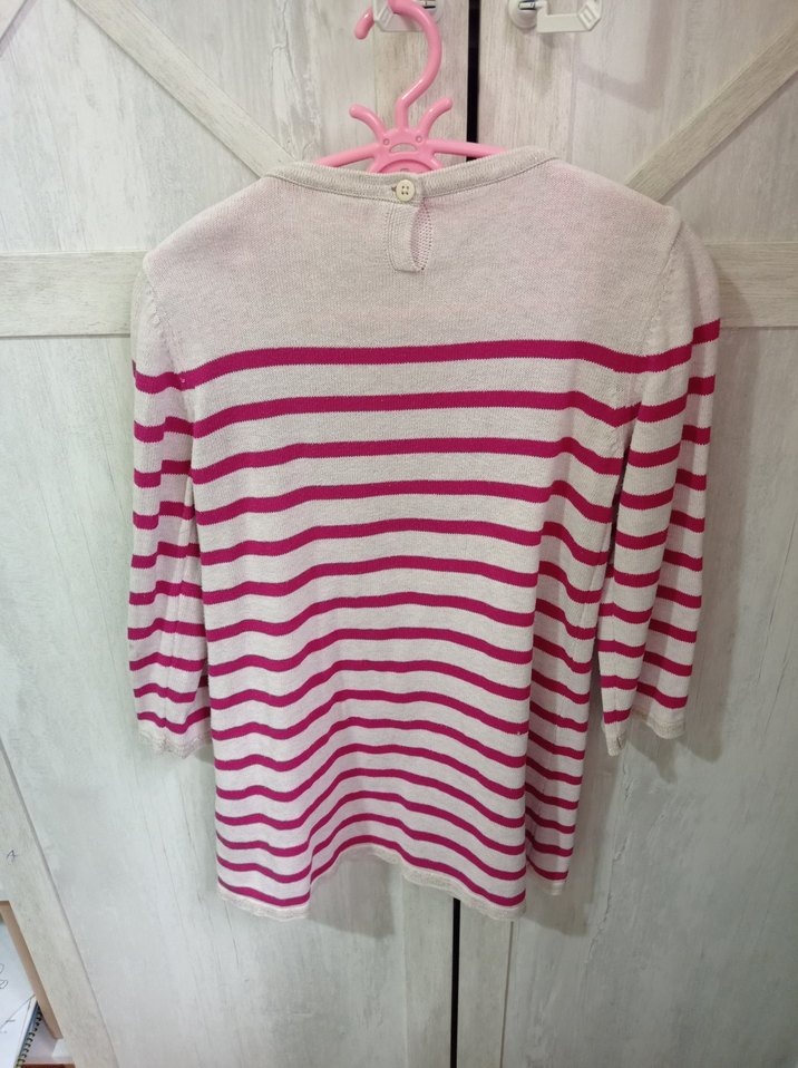 Kız Çocuk Renkli Çizgili Uzun Kollu Elbise - Görsel 2