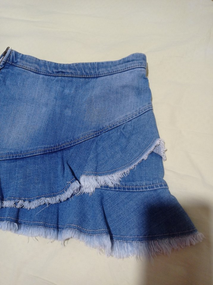 havalı kot etek - Görsel 3