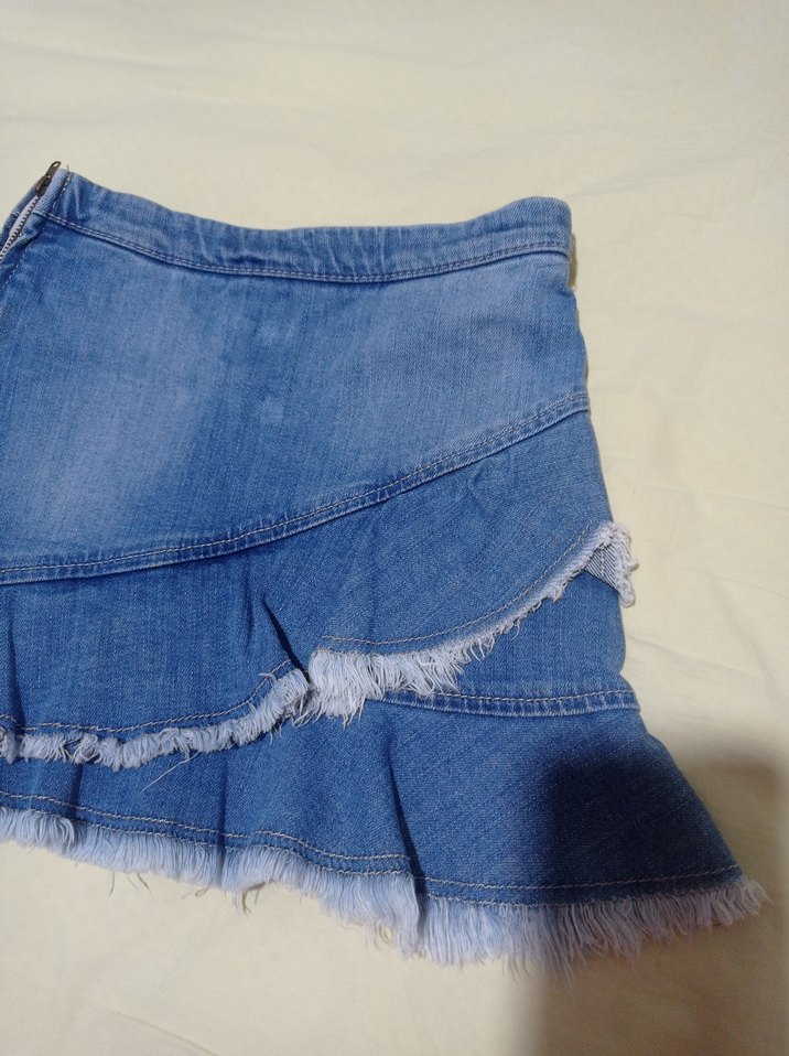 havalı kot etek - Görsel 4