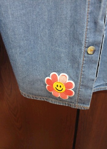 Kız Çocuk Mavi Denim Gömlek - Görsel 4