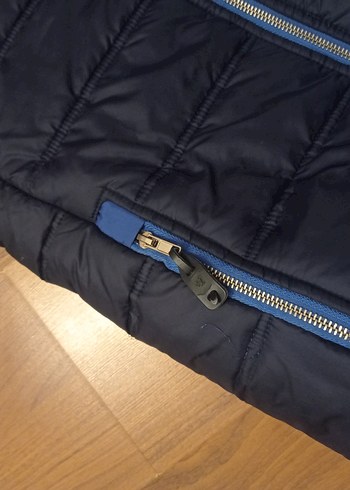 Erkek Mavi Biker Ceket - Görsel 5