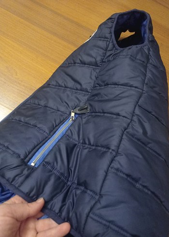 Erkek Mavi Biker Ceket - Görsel 6