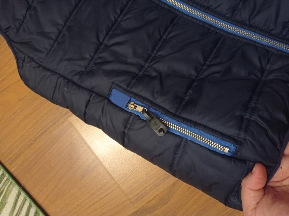 Erkek Mavi Biker Ceket - Görsel 5