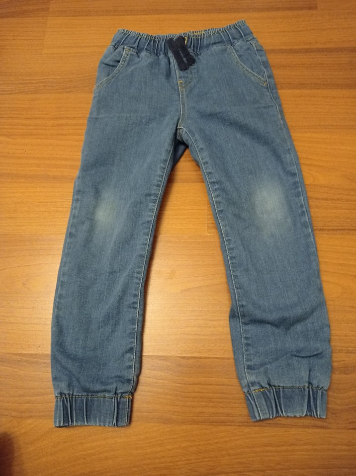 Erkek Çocuk Mavi Bol Kesim Denim Pantolon - Görsel 4