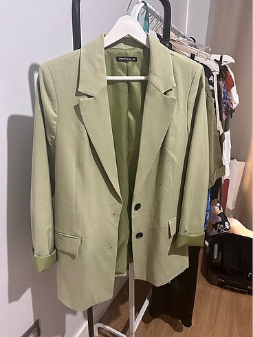 Defacto yeşil blazer ceket