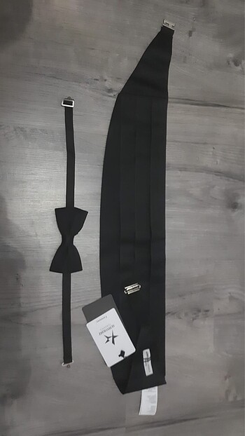 Damat ayakkabı papyon kuşak set