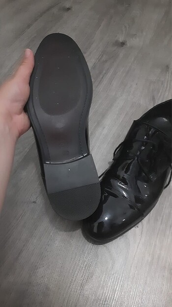  Beden siyah Renk Damat ayakkabı papyon kuşak set