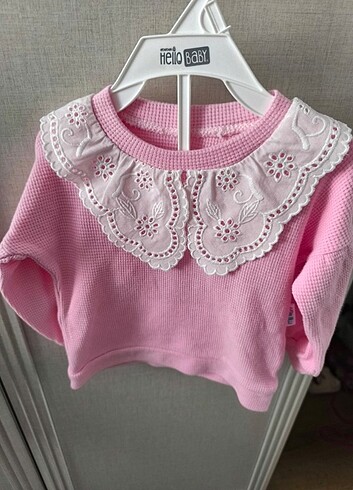 Bebe yakalı sweat 