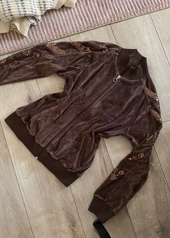 JUİCY couture tarzı kadife hırka