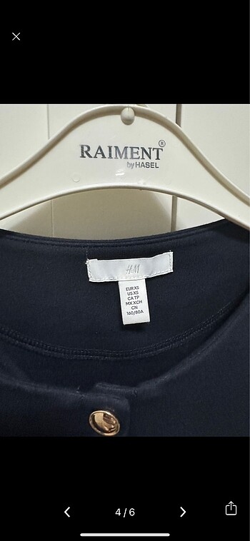 xs Beden lacivert Renk H&M hırka