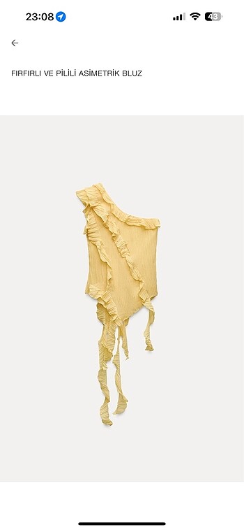 Zara fırfırlı bluz