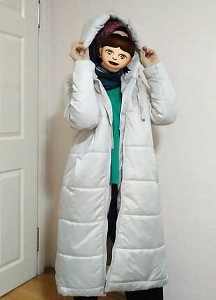 Uzun şişme mont - Görsel 5