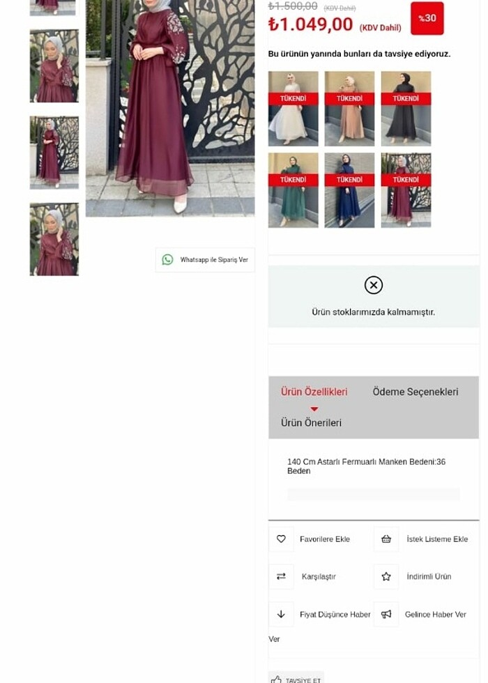 Kiralık tesettür Abiye elbise - Görsel 3