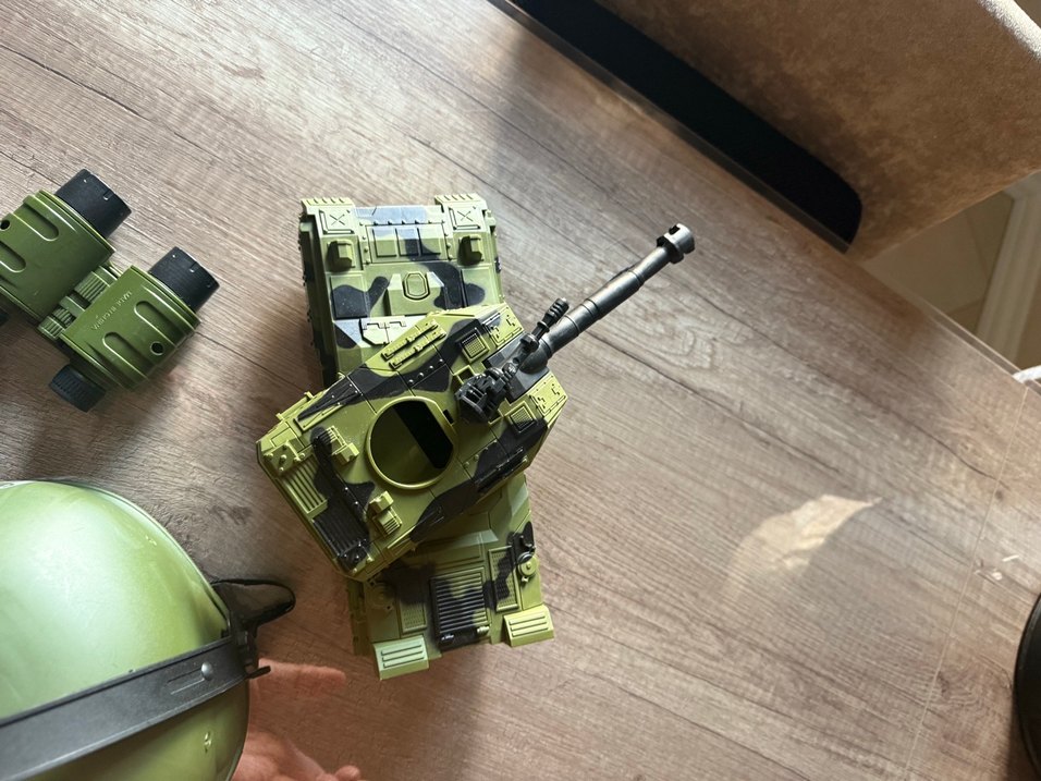 Haki Renkli Askeri Dürbün ve Tank Seti - Görsel 5
