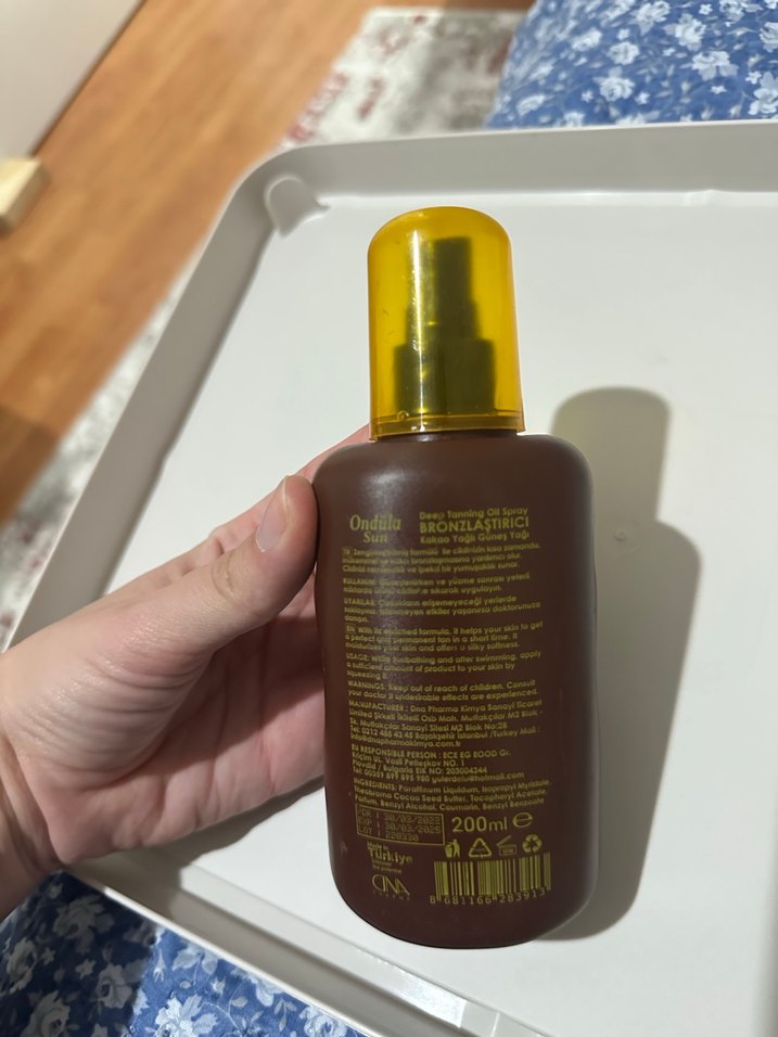 Ondüla Sun Bronzlaştırıcı Yağ Spreyi - Görsel 2