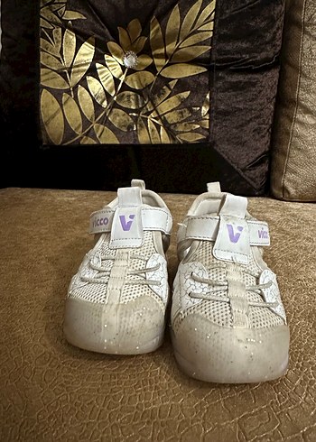 Kız Çocuk Beyaz Cırt Cırtlı Sneaker - Görsel 5