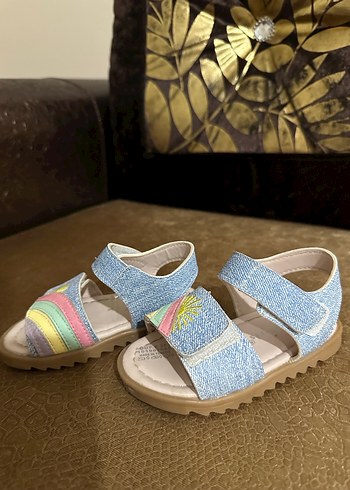 Kız Çocuk Pastel Renkli Cırt Cırtlı Sandalet - Görsel 2