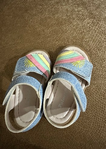 Kız Çocuk Pastel Renkli Cırt Cırtlı Sandalet - Görsel 4