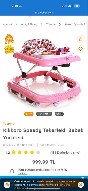 Beden beyaz Renk Bebek yürüteç