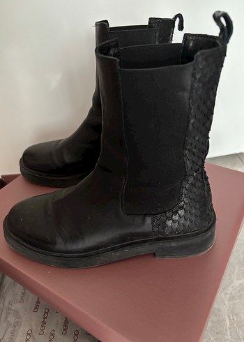 Derimod Siyah Deri Kadın bot - Görsel 2