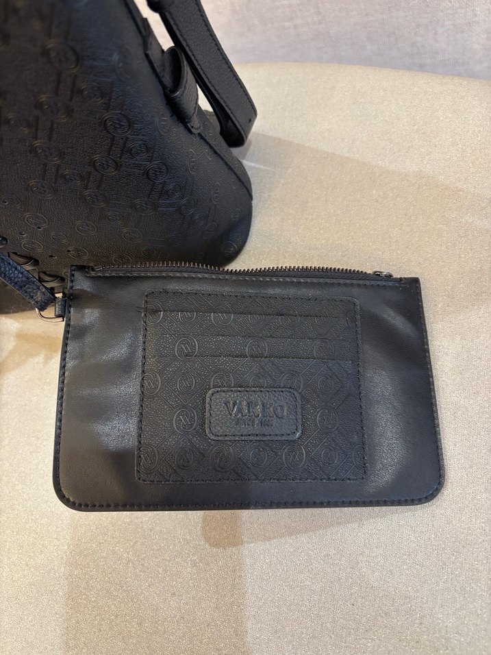Vakko monogram siyah çanta - Görsel 3