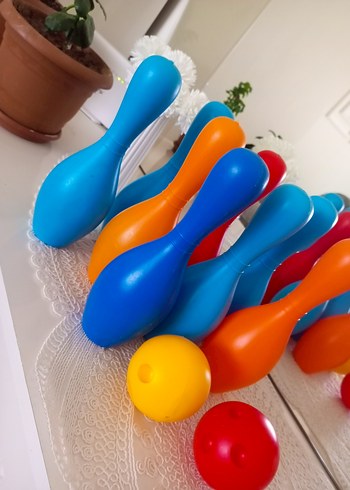 Renkli Plastik Bowling Seti