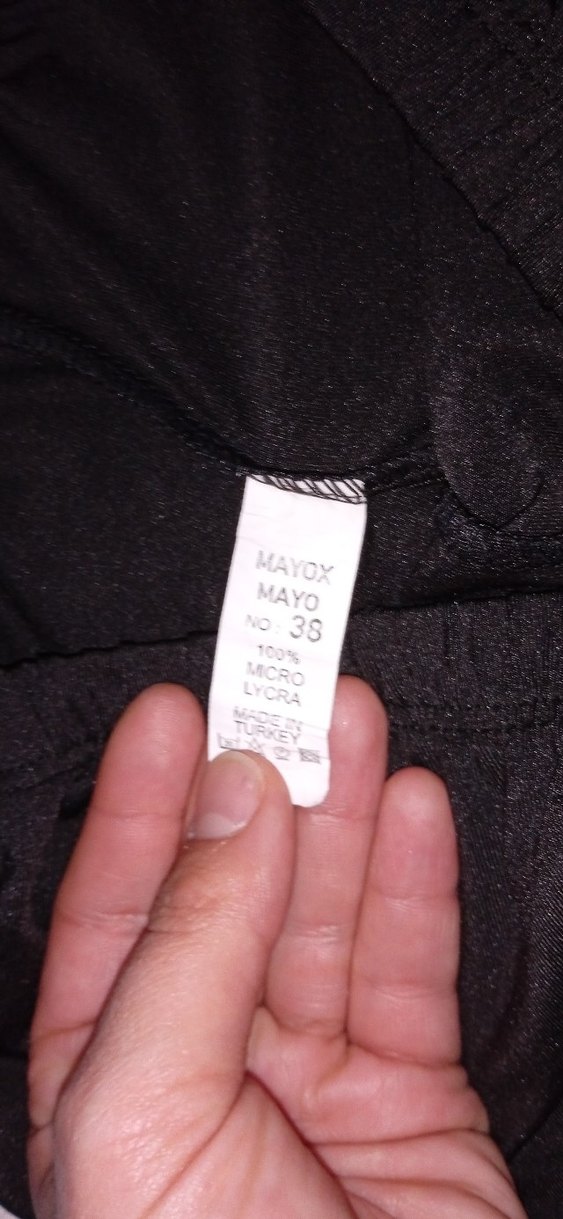 Siyah Çiçek Desenli Mini Kadın Mayo - Görsel 4