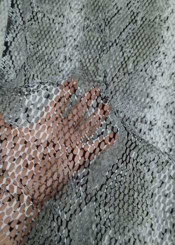 Gri Dantel Detaylı pareo - Görsel 2