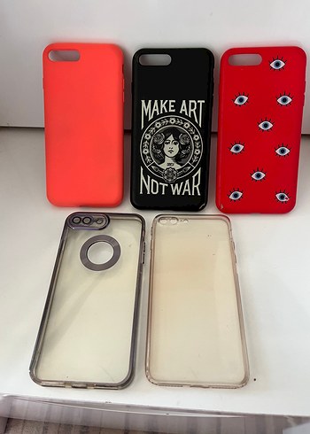 Parlak Kırmızı Göz Desenli Telefon Kılıfı