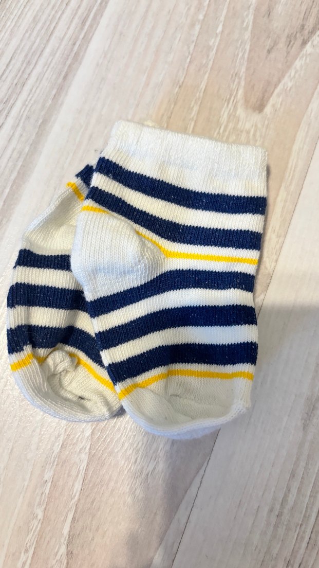 Çizgili Bebek Çorap Seti - 3'lü - Görsel 4