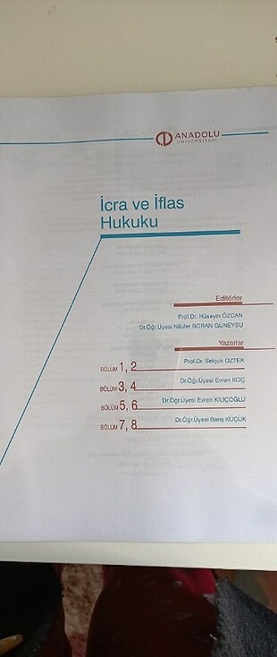 İcra iflas hukuku Anadolu üniversitesi 1.sınıf 