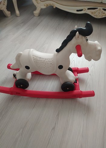 Beyaz At Figürlü Salıncak Oyuncak