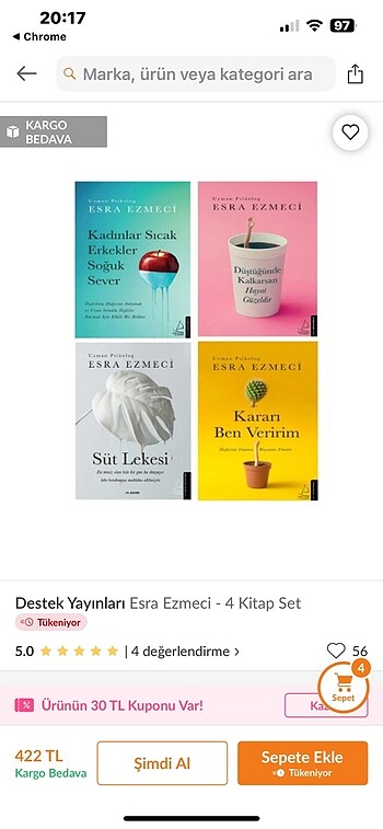 Esra Ezmeci dört kitap