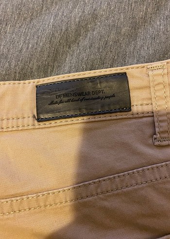 Bej Düğmeli Erkek Keten Pantolon - Görsel 5