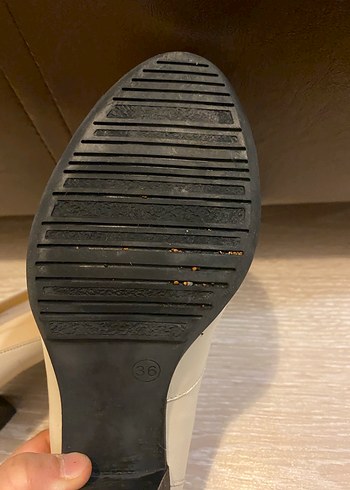 Krem  Kadın Klasik Dolgu Topuklu Ayakkabı - Görsel 6