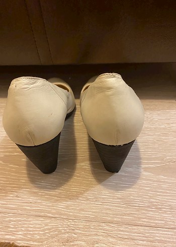 Krem  Kadın Klasik Dolgu Topuklu Ayakkabı - Görsel 3