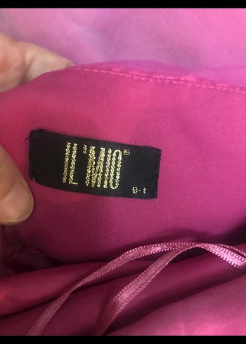 Pembe Uzun V Yakalı Drapeli Kadın Abiye Elbise - Görsel 6