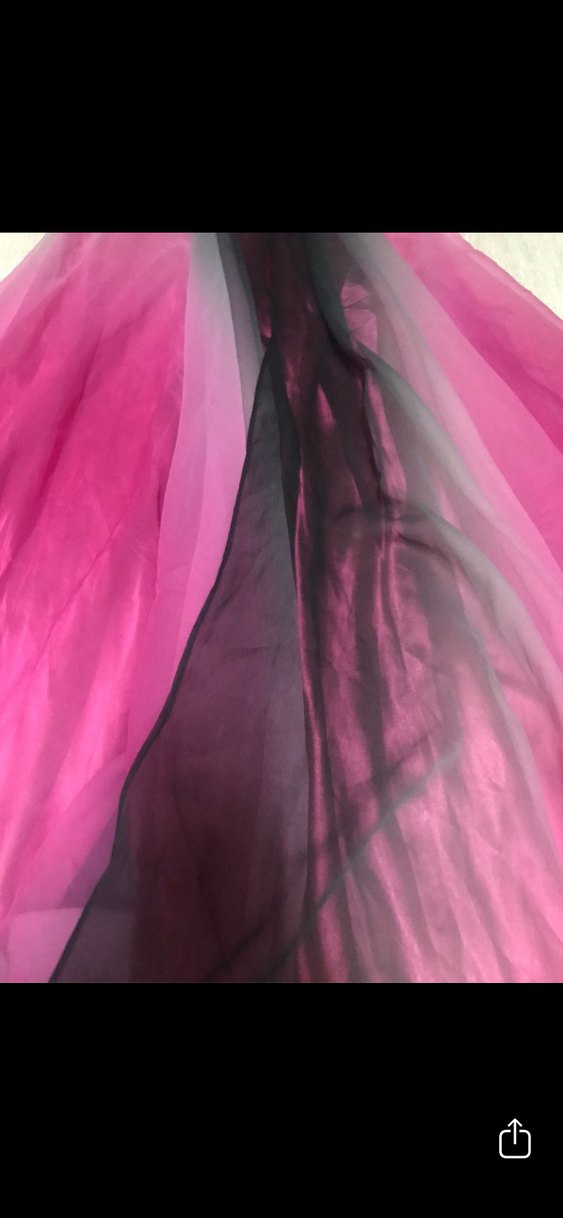 Pembe Uzun V Yakalı Drapeli Kadın Abiye Elbise - Görsel 2