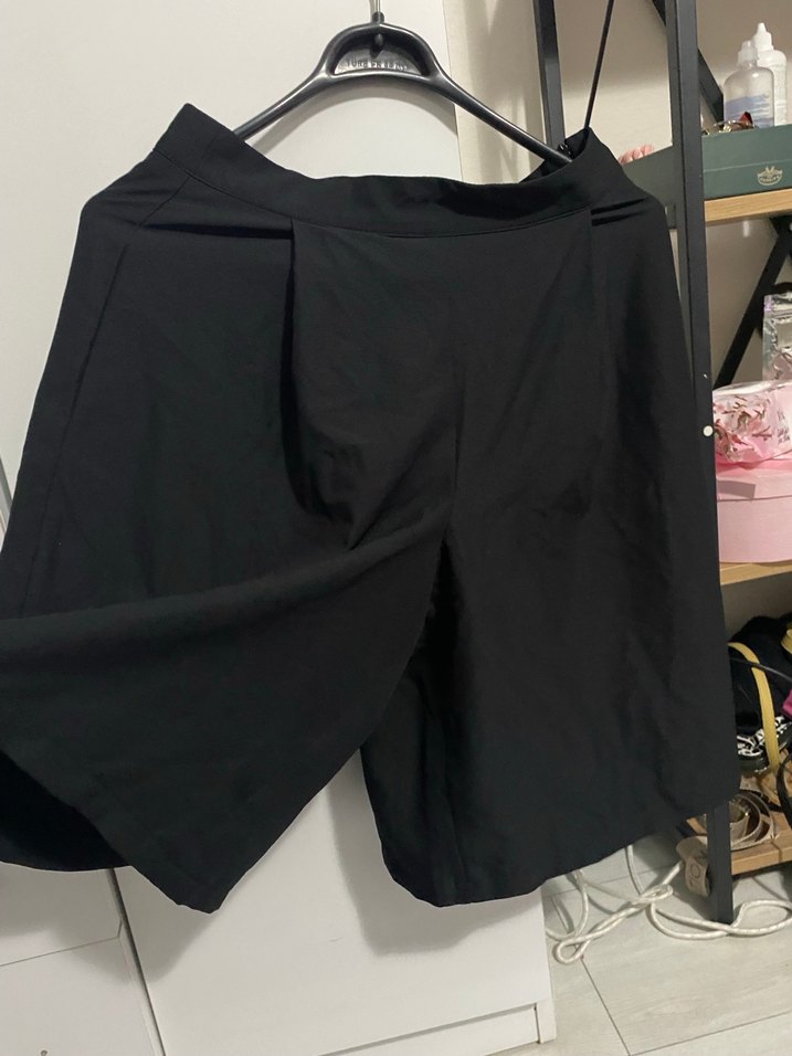 Siyah Salaş Midi Hamile Etek - Görsel 2