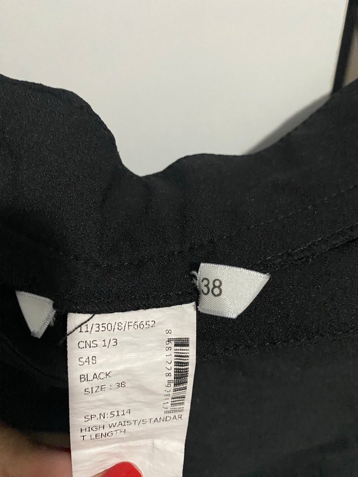 Siyah Salaş Midi Hamile Etek - Görsel 3