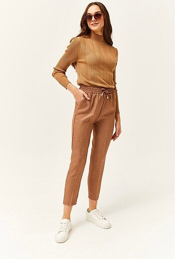 Olalook Beli Lastikli Cepli Pantolon - Görsel 3