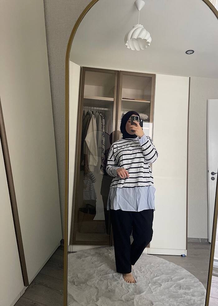 Gömlek detaylı sweatsirt - Görsel 4