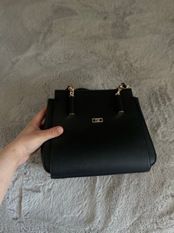 Klasik Siyah Deri Kadın Çanta - Görsel 2